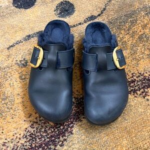 Birkenstock navy shearling 39